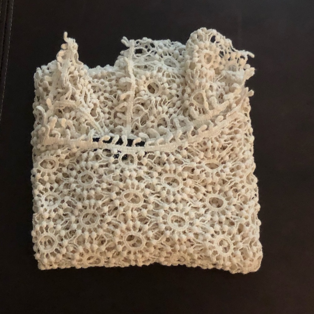 Crochet cream top